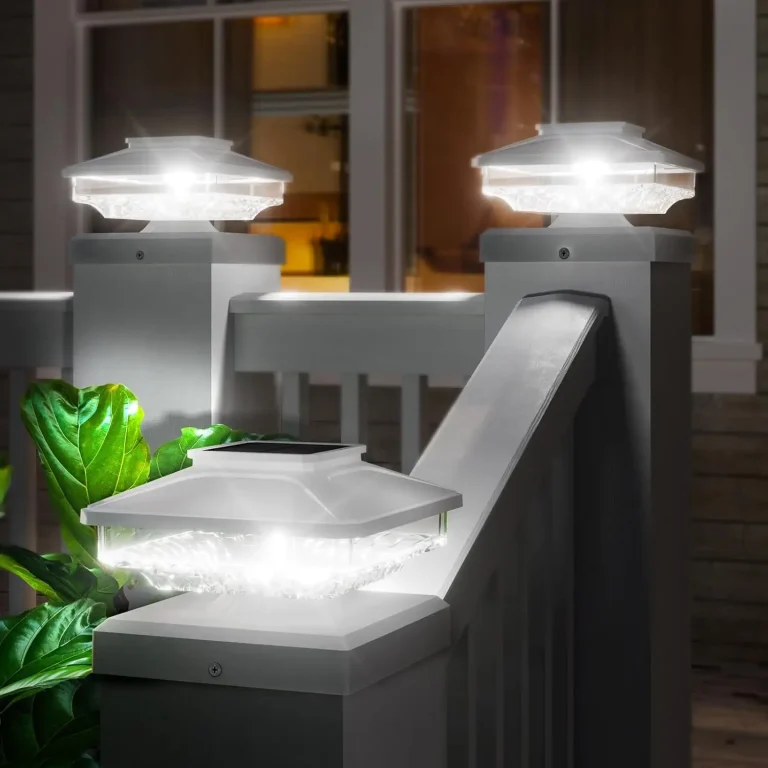 solar powered deck post lights